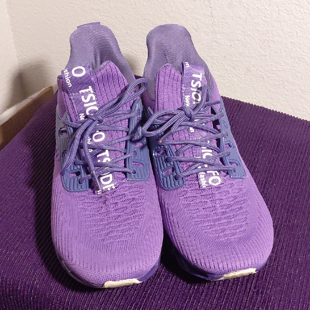 Purple Knit Women's Athletic Sneakers